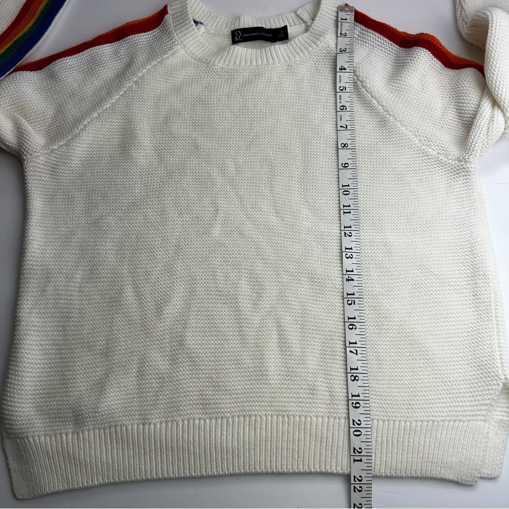 Vintage 90s NY & Co Rainbow Sweater Women's Size Small Pride Unisex - Picture 4 of 8